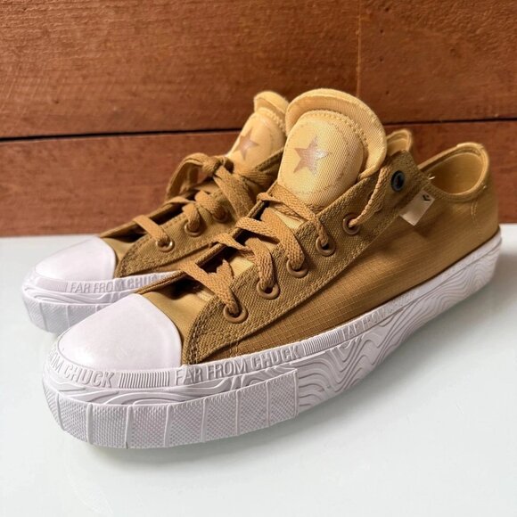 Converse Chuck Taylor Alt Star Women size 12 LOW TOP Yellow Mustard LaceUp shoe - Picture 1 of 6